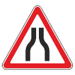 Дорожный знак 1.20.1 «Сужение дороги» (металл 0,8 мм, IV типоразмер: сторона 1500 мм, С/О пленка: тип А коммерческая)